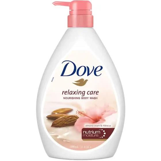 شامپو بدن آرامش‌بخش داو حاوی کرم بادام و هیبیسکوس 1 لیتری Dove Relaxing Care Body (اندونزی 🇲🇨)