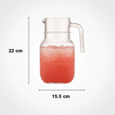 پارچ شیشه ای شیاردار لیمون