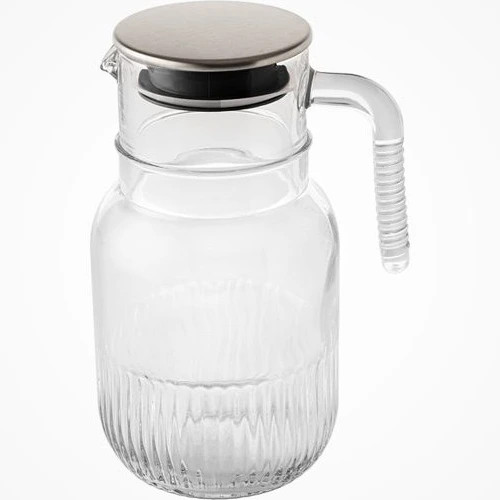 پارچ شیشه ای شیاردار لیمون
