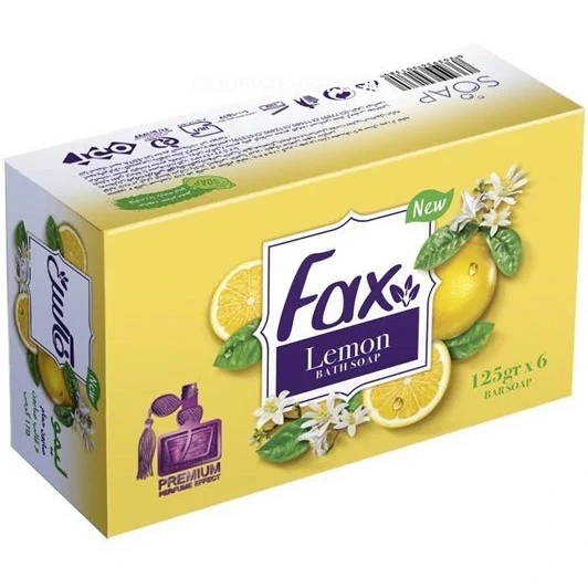 صابون شستشو فاکس مدل Lemon وزن 125 گرم بسته 6 عددی