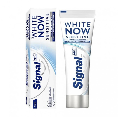 خمیر دندان سفید کننده و ضد حساسیت سیگنال SIGNAL مدل White Now Sensitive حجم 75 میل