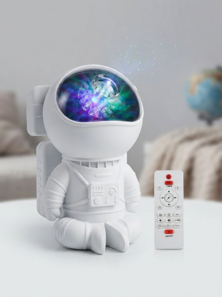 پروژکتور کهکشانی و چراغ خواب طرح فضانورد (Astronaut Galaxy Projector) - مدل نشسته