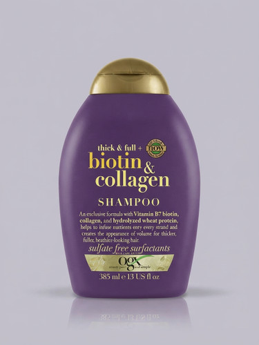 شامپو ضخیمکننده و حجمدهنده مو او جی ایکس (OGX) مدل Biotin & Collagen حجم 385 میلیلیتر