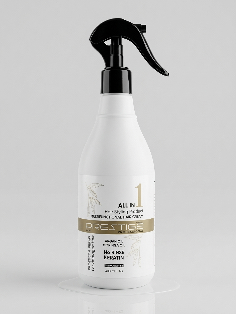 کرم موی چندکاره و اسپری حالت‌دهنده پرستیژ پروتیون (Prestige Professional) مدل All In 1 Multifunctional Hair Cream