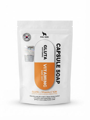 صابون کپسولی ویتامین C و گلوتاتیون فیل اسکین (Phil Skin - Vitamin C & Gluta)