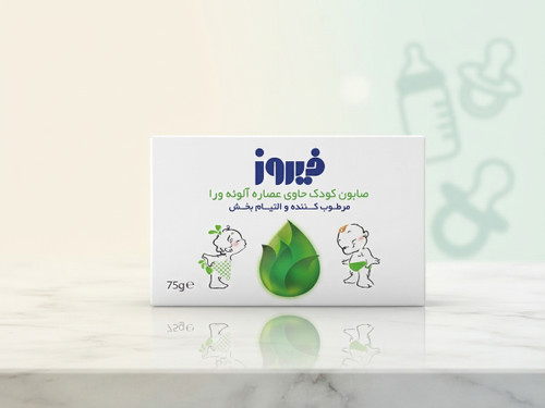 پک ۵ عددی صابون بچه فیروز حاوی عصاره آلوئه ورا (وزن ۷۵ گرم)