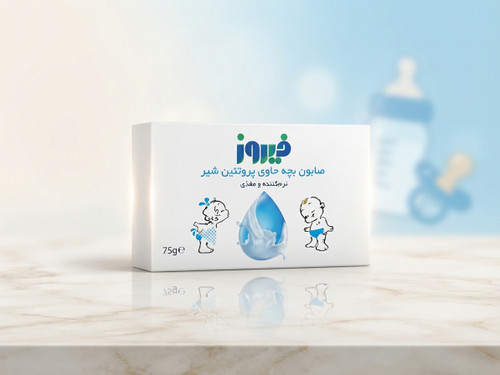 پک ۵ عددی صابون بچه فیروز حاوی پروتئین شیر (وزن ۷۵ گرم)
