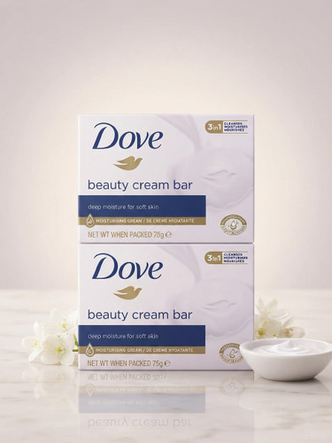 صابون کرمدار زیبایی داو (Dove Beauty Cream Bar - وزن ۷۵ گرم)