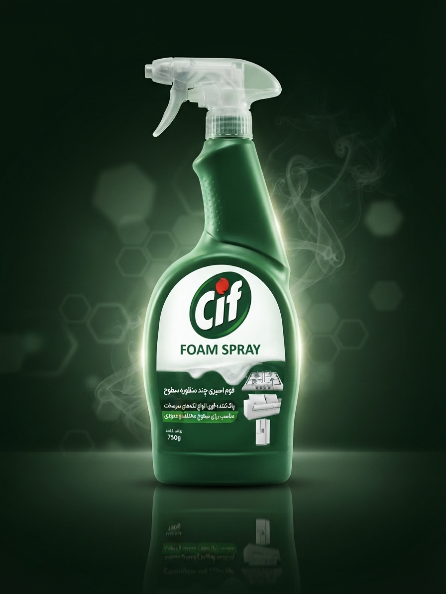 فوم اسپری چندمنظوره پاککننده سیف مدل Foam Spray (سبز - ۷۵۰ گرمی)