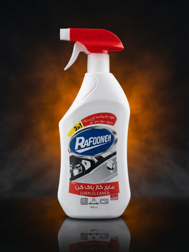 مایع گازپاککن و چربیزدای قوی رافونه مدل Oven Cleaner (بدون سود سوزآور) - ۸۰۰ میلیلیتر