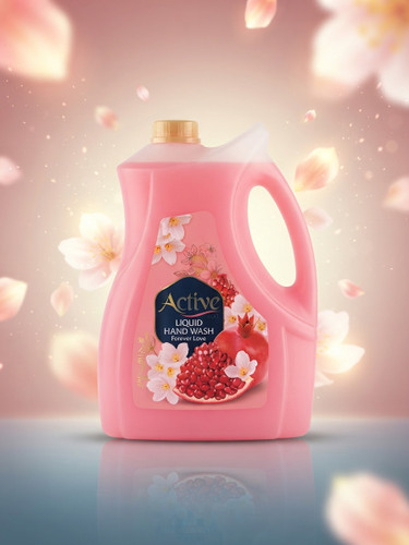 مایع دستشویی صدفی صورتی اکتیو مدل Forever Love (Active Liquid Handwash)
