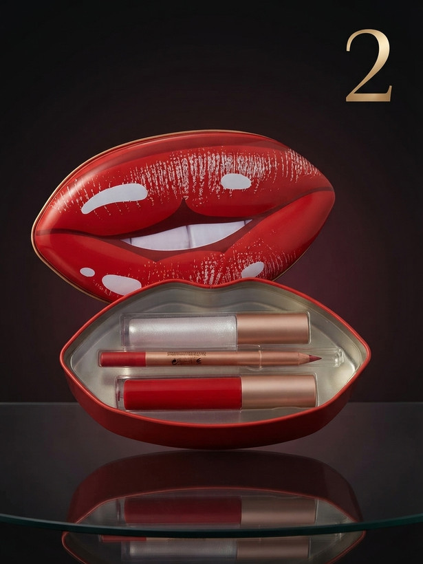 ست رژ لب و براق لب و مداد لب فلزی طرح لب کوکوگرل (Kocogirl) 💋💄