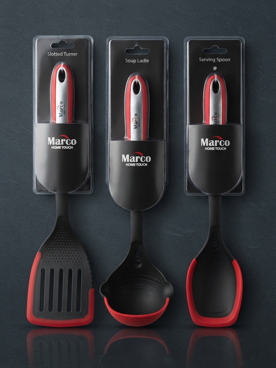 ✨ ست ۳ عددی ابزار آشپزخانه سیلیکونی مارکو (Marco Home Touch)