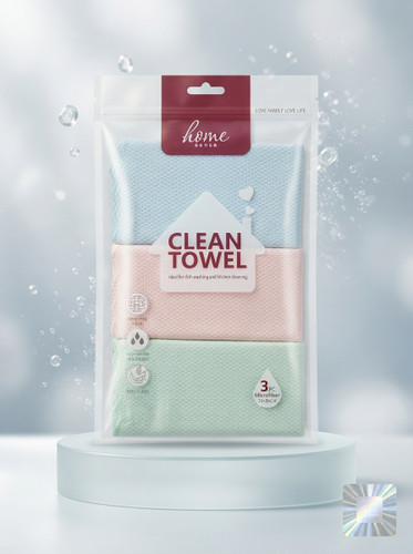 ست دستمال نظافت میکروفایبر 3 عددی Clean Towel (برند Home Sense) ✨