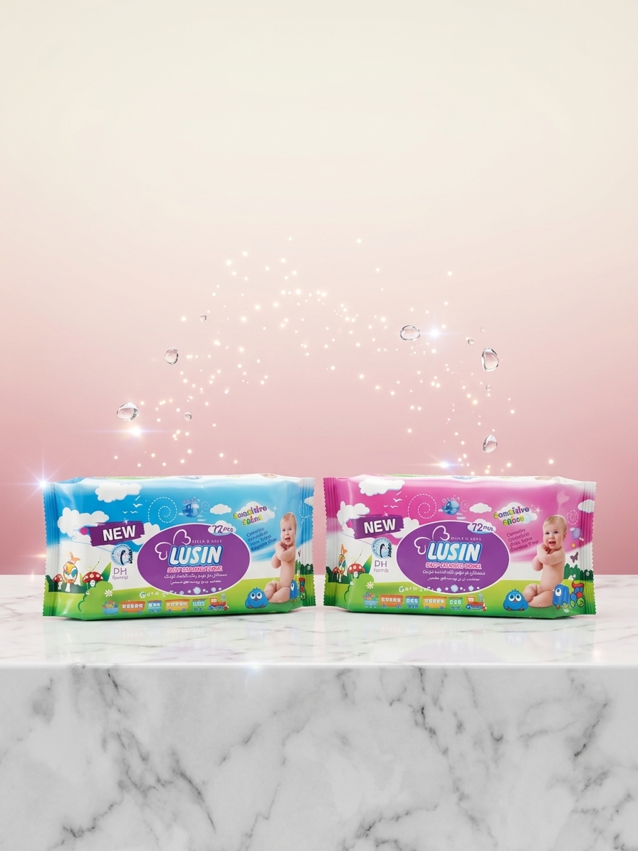👶 دستمال مرطوب پاک‌کننده کودک لوسین (۷۲ عددی)؛ نرمی و مراقبت ویژه برای پوست‌های حساس! 🧻✨