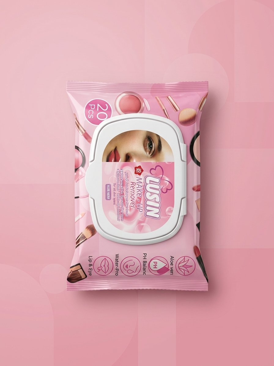 💄 دستمال مرطوب پاککننده آرایش لوسین (۲۰ عددی)؛ پاکسازی سریع، ملایم و عمقی! ✨🌸